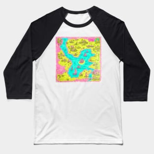 Hand -drawn old treasure map Baseball T-Shirt